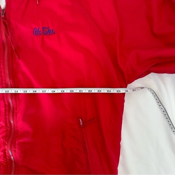 Vintage Ole Miss Red Nylon Jacket Size XL - Picture 5 of 9
